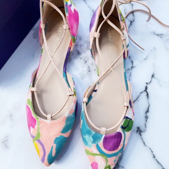 NEW IN BOX Stuart Weitzman Ballet flats watercolor - Picture 2 of 6
